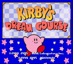 Kirby's Dream Course (USA) Title Screen